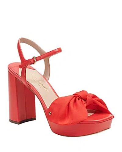 Kate Spade New York Lucie Ankle Strap Platform Sandal In Flame Scarlet