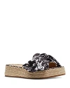 Kate Spade Lucie Espadrille Platform Slide Sandal In Black