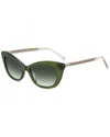 Kate Spade Merida/g/s 9k 1ed Cat Eye Sunglasses In Green