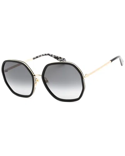 Kate Spade Grey Gradient Geometric Ladies Sunglasses Nicola/g/s 0rhl/9o 58 In Black