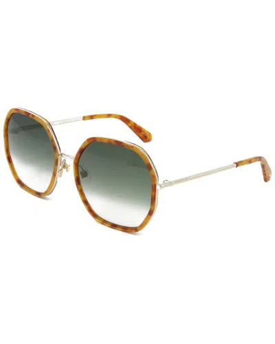 Kate Spade New York Women's Nicolags 58mm Sunglasses In Gold