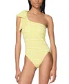 Kate Spade New York Women's One-shoulder One-piece Swimsuit In Yellow