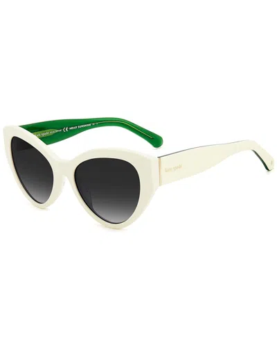 Kate Spade New York Women's Paisleigh 55mm Sunglasses In White