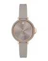 Kate Spade Women's Park Row Gray Silicone Strap Watch 34mm In Gray