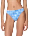 Kate Spade New York Check High Cut Bottom In Blue