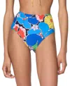 Kate Spade New York Womens Printed Tie Front Bikini Top High Waist Bottoms In Multi
