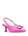 Kate Spade New York Renata Slingback Pointed Toe Kitten Heel Pump In Vivid Snap