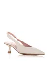 Kate Spade New York Riley Slingback Pointed Toe Kitten Heel Pump In Cream