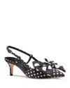 Kate Spade 50mm Leather Pumps In Black/cream