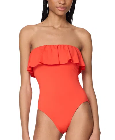 KATE SPADE NEW YORK WOMEN'S RUFFLE ONE-PIECE SWIMSUIT