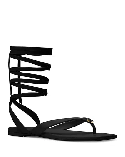 Kate Spade Flower Gladiator Sandals In Black