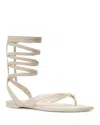 Kate Spade New York Spade Flower Smooth Leather Gladiator Sandal In Cream