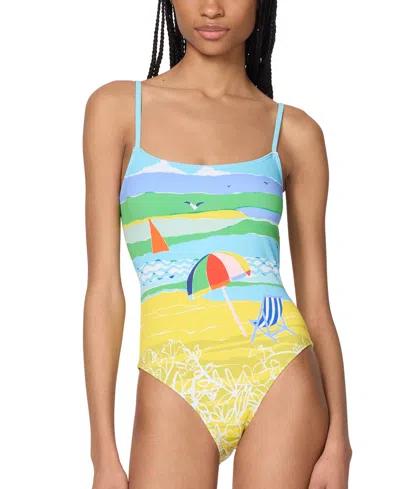KATE SPADE NEW YORK WOMEN'S TIE-BACK ONE-PIECE SWIMSUIT