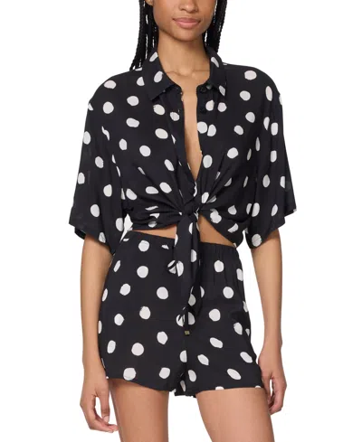 KATE SPADE WOMEN'S TIE-FRONT COVER-UP SHIRT