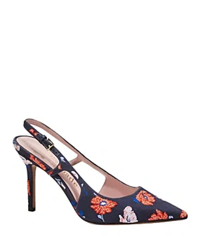 Kate Spade New York Women's Valerie Pointed Toe Slingback High Heel Pumps In Captain Navy