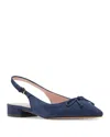 Kate Spade New York Veronica Raffia Slingback Flat In Captain Navy