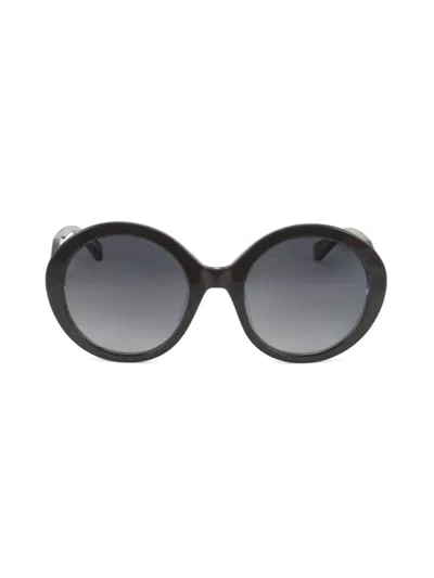 Kate Spade New York Women's Zya 55mm Oversized Round Sunglasses In Black