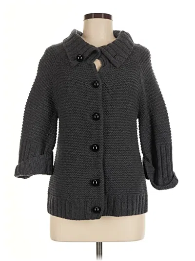 Pre-owned Kate Spade New York Wool Cardigan Sweater In Gray