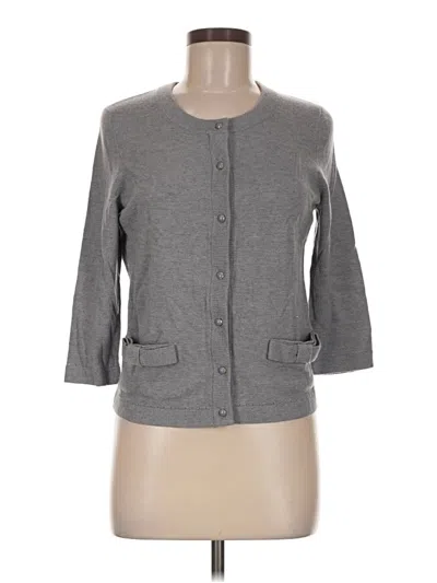 Pre-owned Kate Spade New York Wool Cardigan Sweater In Gray