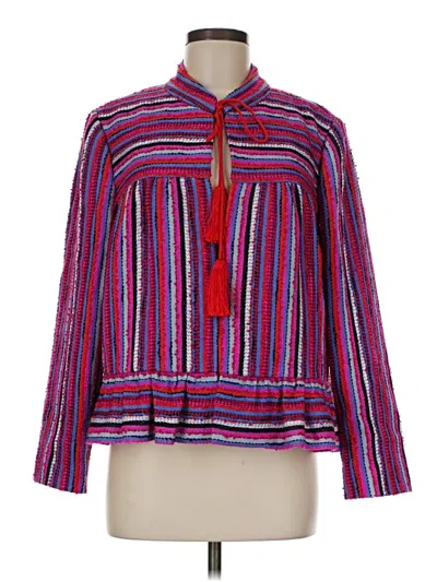 Pre-owned Kate Spade New York Wool Pullover Sweater In Purple