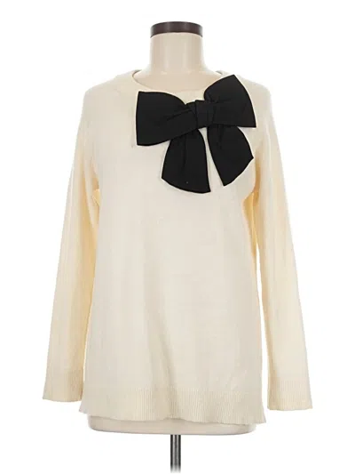 Pre-owned Kate Spade New York Wool Pullover Sweater In White