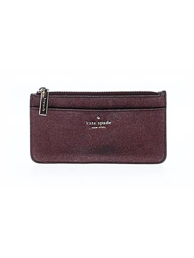 Pre-owned Kate Spade New York Wristlet In Burgundy