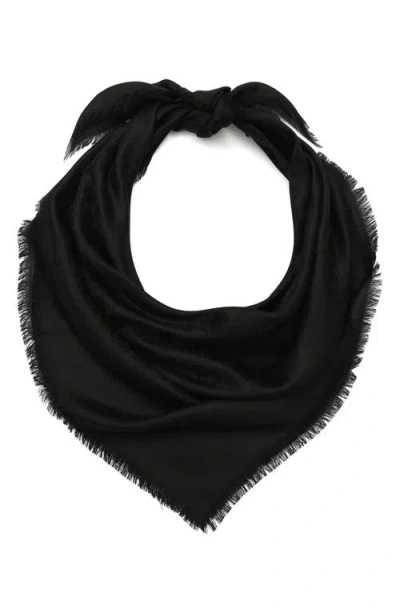 Kate Spade New York Yarn-dye Floral Square Scarf In Black