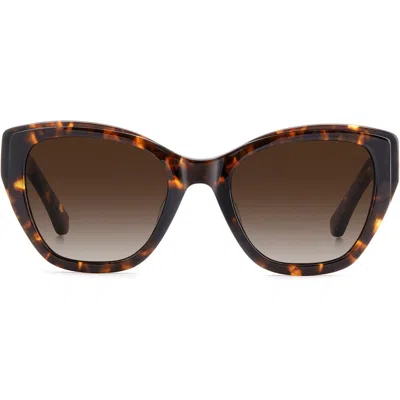 Kate Spade New York Yolanda 51mm Gradient Cat Eye Sunglasses In Brown