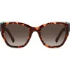 Kate Spade New York Yolanda 51mm Polarized Gradient Cat Eye Sunglasses In Brown