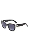 Kate Spade Yolanda Two-tone Acetate Cat-eye Sunglasses In Black/gray Gradient