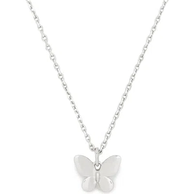Kate Spade New York You're A Gem Butterfly Pendant Necklace In Silver