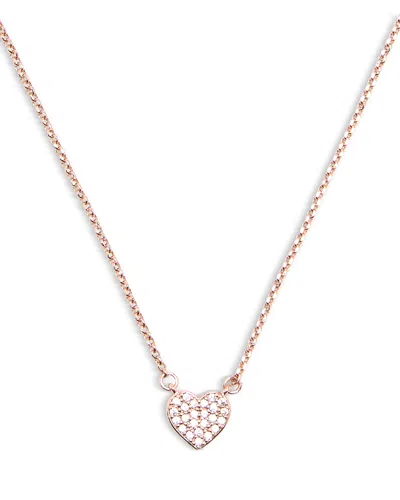Kate Spade New York Yours Truly Pave Heart Mini Pendant Necklace, 17-20 In Gold