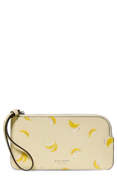 Kate Spade New York Zippy Leather Wristlet In Black