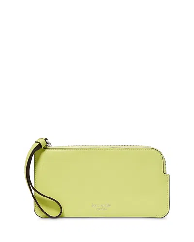 Kate Spade New York Zippy Smooth Wristlet In Green