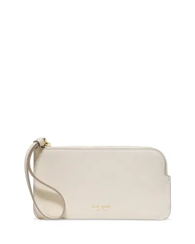Kate Spade New York Zippy Smooth Wristlet In Neutral