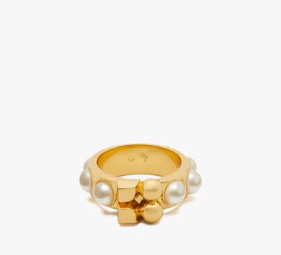 Kate Spade Noel Chunky Ring In Cream/gold