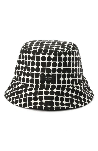 Kate Spade Noel Reversible Bucket Hat In Cream Black