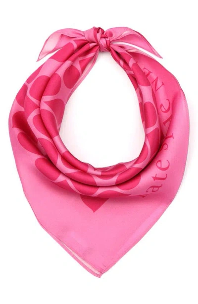 Kate Spade Noel Silk Bandana Scarf In Vivid Snapdragon