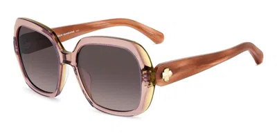 Kate Spade Norina 2/g/s Asian Fit Dq2/3x Women's Sunglasses Pink Size 57 In Brown
