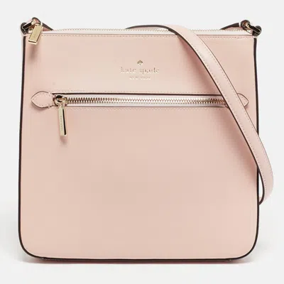 Pre-owned Kate Spade North South Sadie Pink Leather Crossbody Bag