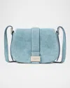 Kate Spade Nouveau Denim Suede Mini Saddle Crossbody Bag