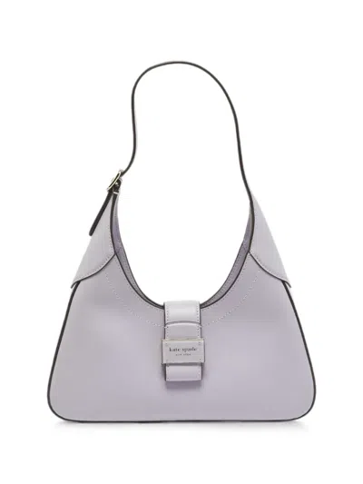 Pre-owned Kate Spade Nouveau Leather Shoulder Bag In Purple