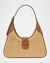 Kate Spade Nouveau Small Straw And Leather Shoulder Bag