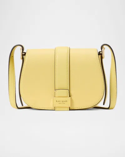 Kate Spade Nouveau Textured Leather Mini Saddle Crossbody Bag