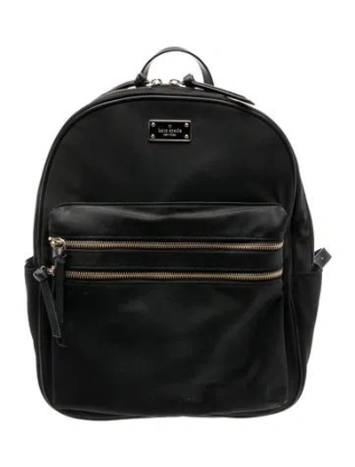 Pre-owned Kate Spade Nylon Backpack In Black