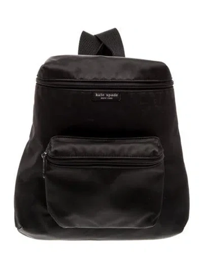Pre-owned Kate Spade Nylon Backpack In Black