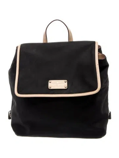 Pre-owned Kate Spade Nylon Backpack In Black