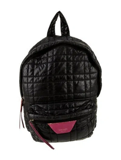 Pre-owned Kate Spade Nylon Backpack In Black