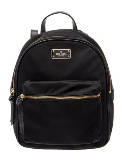 Pre-owned Kate Spade Nylon Backpack In Black