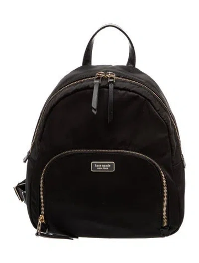 Pre-owned Kate Spade Nylon Backpack In Black